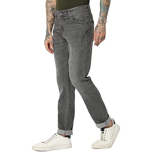 Spykar Men's Rover Jeans (Ecro-01Bb-011_Grey_34)
