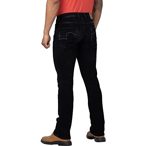 Spykar Black Mid Rise Bootcut Fit Jeans For Men (Size 32)-Mdprm1Bc164-Black