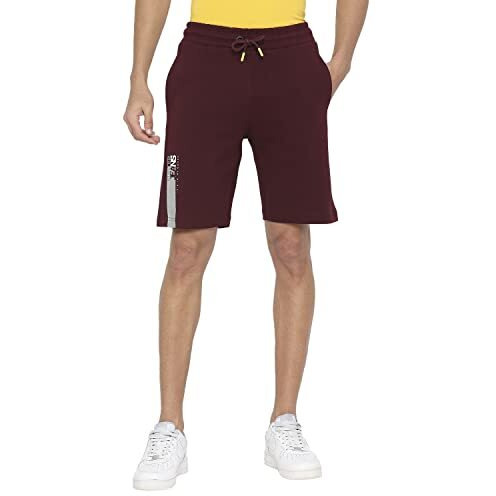 Underjeans Men's Hybrid Shorts (Ujlspsh019_Wine_M)