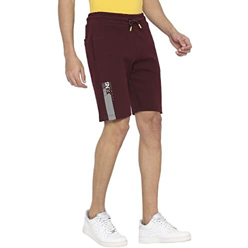 Underjeans Men's Hybrid Shorts (Ujlspsh019_Wine_M)