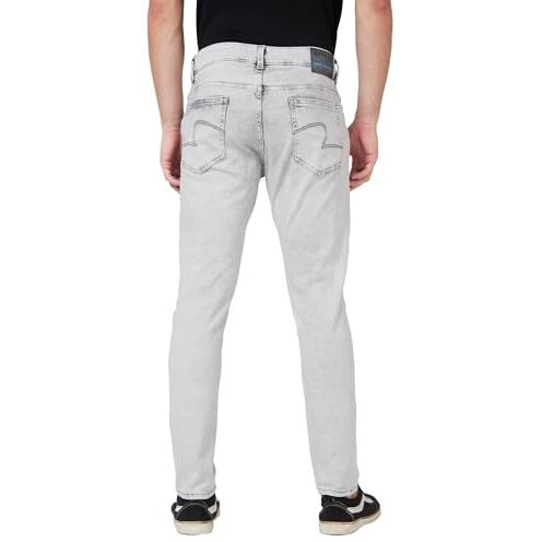 Spykar Mid Rise Slim Fit Tapered Length Grey Jeans For Men (Size 30)-Mdkn2Bc005-Light Grey