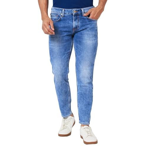 Spykar Mid-Rise Slim Fit Blue Jeans For Men (Size 36)-Mdkn2Bc004_Light Blue