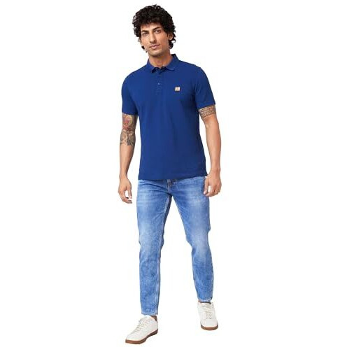 Spykar Mid-Rise Slim Fit Blue Jeans For Men (Size 36)-Mdkn2Bc004_Light Blue
