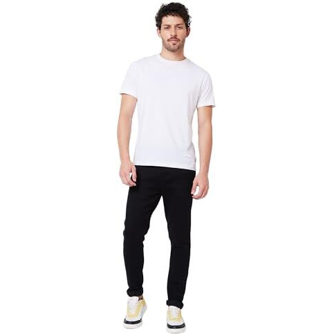 Spykar Low Rise Super Slim Fit Black Jeans For Men (Size 38)-Mdss1Bd008