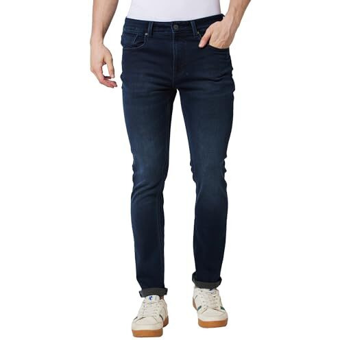 Spykar Mid Rise Regular Fit Blue Jeans For Men (Size 34)-Mdro1Bd020_Dark Blue