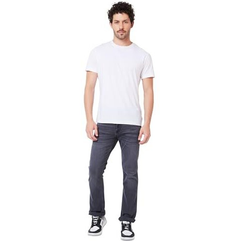 Spykar Mid Rise Bootcut Fit Black Jeans For Men (Size 34)-Mdraf1Bd011