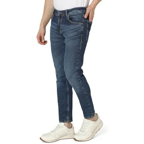 Spykar Men Blue Slim Fit Mid-Rise Casual Jeans (Size 32)-Emdkn1Bd020-Mid Blue