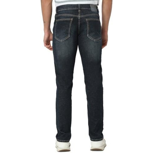 Spykar Men Blue Regular Fit Mid-Rise Casual Jeans (Size 36)-Emdro1Bd008-Dark Blue