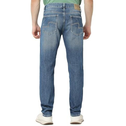 Spykar Men Blue Regular Fit Mid-Rise Casual Jeans (Size 36)-Emdro1Bd011-Mid Blue