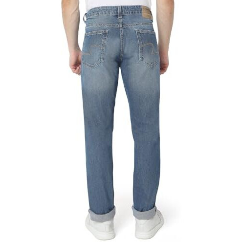 Spykar Men Blue Regular Fit Mid-Rise Casual Jeans (Size 32)-Emdro1Bd015-Mid Blue
