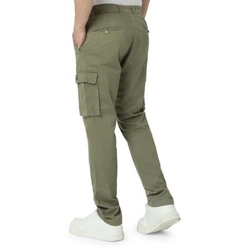 Spykar Men Green Relaxed Fit Mid-Rise Casual Cargo (Size 32)-Emtrcg2Bd002-Olive Green