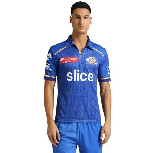 Playr Men's Regular Fit Jersey (Prmi24-Fanjhs_Blue
