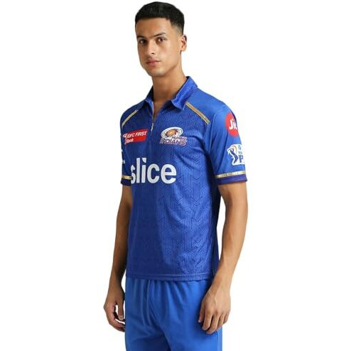 Playr Men's Regular Fit Jersey (Prmi24-Fanjhs_Blue