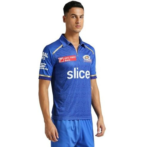 Playr Men's Regular Fit Jersey (Prmi24-Fanjhs_Blue