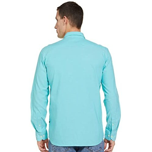 Parx Men's Solid Slim Shirt (Xmss08587-N1_Light Green L)