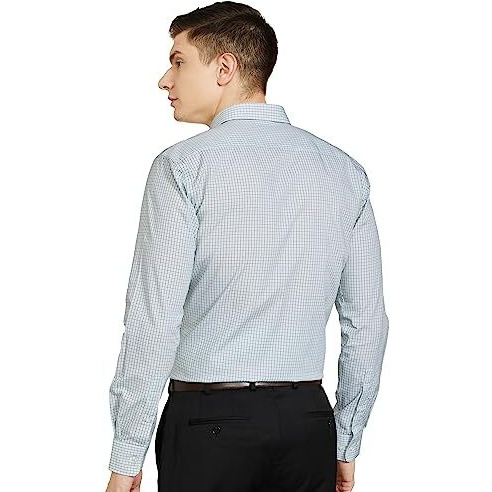Park Avenue Men's Cotton Slim Shirt (Pmsx17104-N4_Green, 40