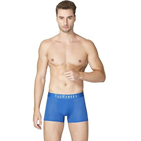 Van Heusen Men Breathable Air Series Active Trunks - Polyamide Elastane - Swift Dry, High Stretch Mesh_40047_Ibiza Blue01_Xl