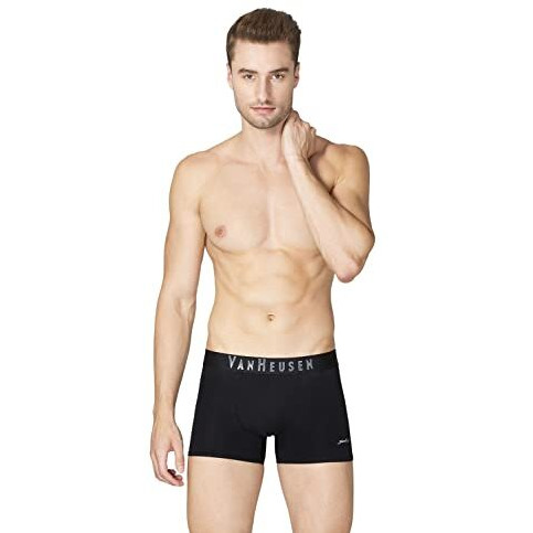 Van Heusen Men Breathable Air Series Active Trunks - Polyamide Elastane - Swift Dry, High Stretch Mesh_40047_Pure Black01_M