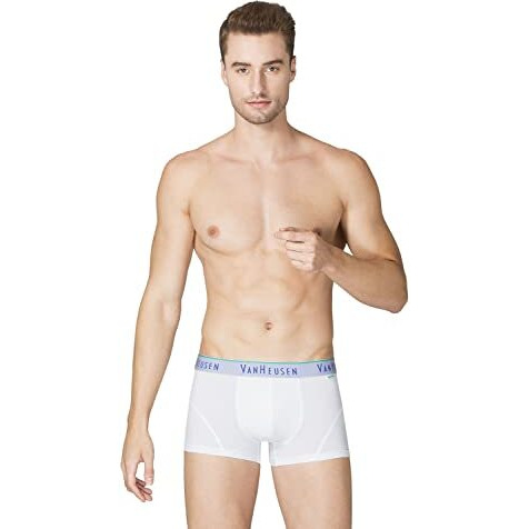 Van Heusen Men Breathable Air Series Active Trunks - Polyamide Spandex - Swift Dry, Elasticized Waistband_40045_White01_M
