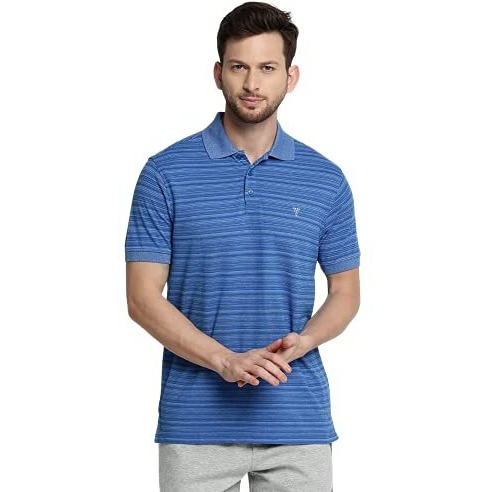Van Heusen Men's Regular Polo Shirt (Ihts1Lmb60043_Blue M)