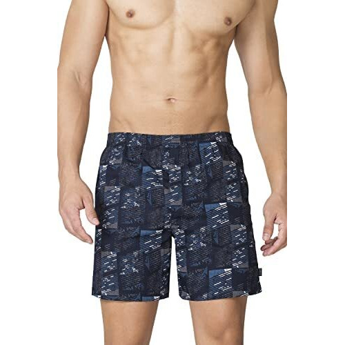 Van Heusen Men Boxer Shorts - 100% Super Combed Cotton - Pack Of 2 - Allover Print, Functional Pockets_15111_Ebx-05, Ebx-03_L