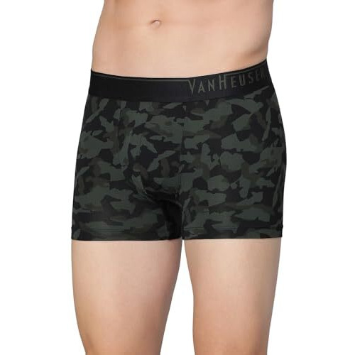 Van Heusen Men's Microfibre Classic Trunks (Pack Of 1) (Ihiqtr1Sp2230048_Black
