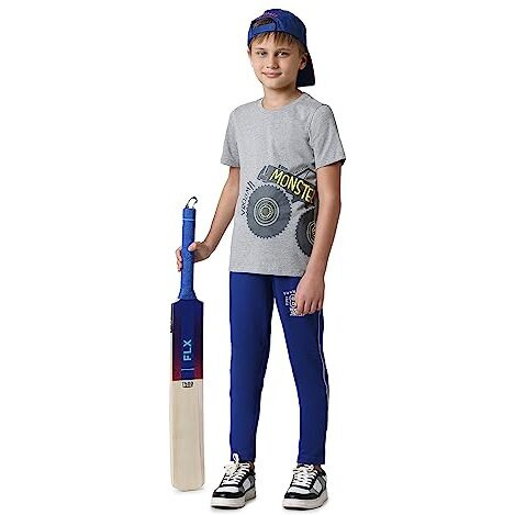 Van Heusen Boys Regular Fit Trackpants - Cotton Jersey Blend - Smart Tech, Easy Stain Release, Anti Stat, Ultra Soft, Moisture Wicking_52404_Sodalite Blue_11-12 Years
