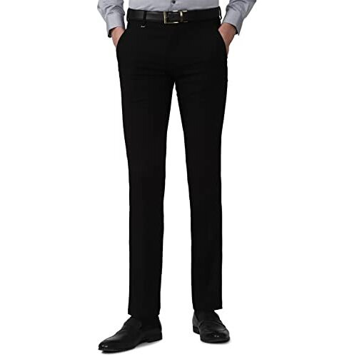 Van Heusen Men's Slim Pants (Vhtffslbd64592_Black_42)
