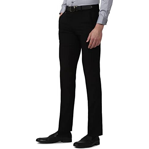 Van Heusen Men's Slim Pants (Vhtffslbd64592_Black_42)