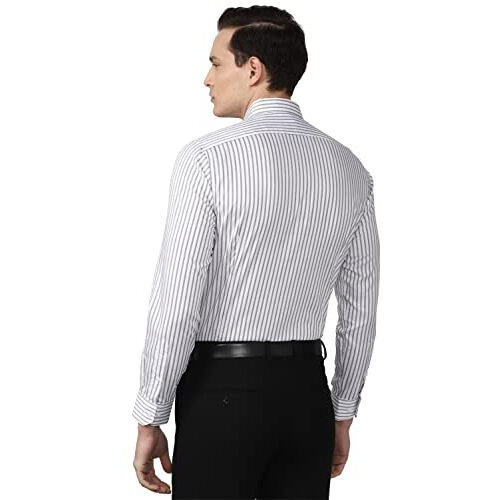 Van Heusen Men's Cotton Slim Fit Shirt (Vhsfrslbh85213_White 42)