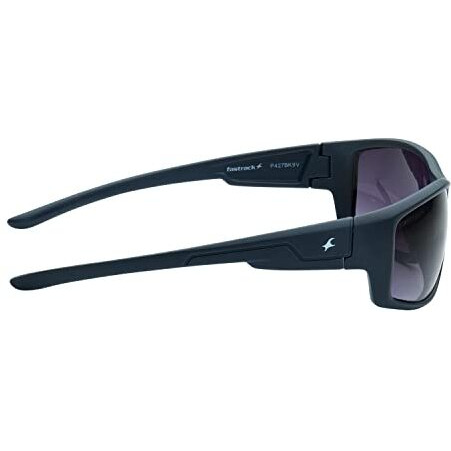 Fastrack Black Wraparound Gradient Sunglasses For Men