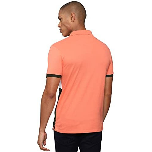 Allen Solly Men's Solid Regular Fit Polo Shirt (Askpcurgfb67703_Peach L)
