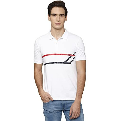 Allen Solly Cotton Men's Solid Regular Fit T-Shirt (Askpcurgfp11454_White Xl)