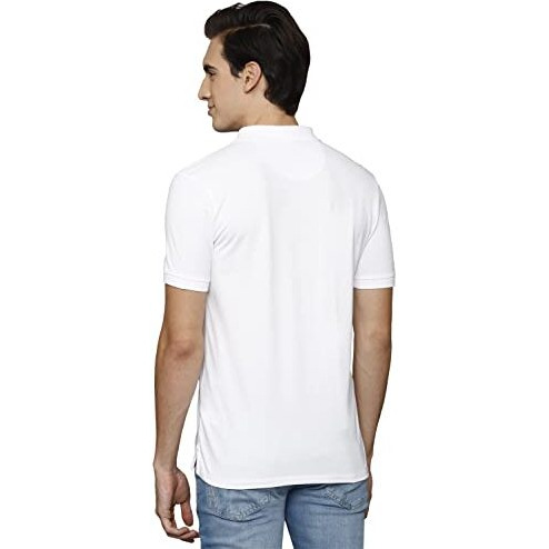 Allen Solly Cotton Men's Solid Regular Fit T-Shirt (Askpcurgfp11454_White Xl)