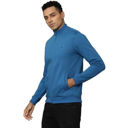 Allen Solly Men Cotton Regular Crew Neck Casual Sweatshirt Navy, Medium
