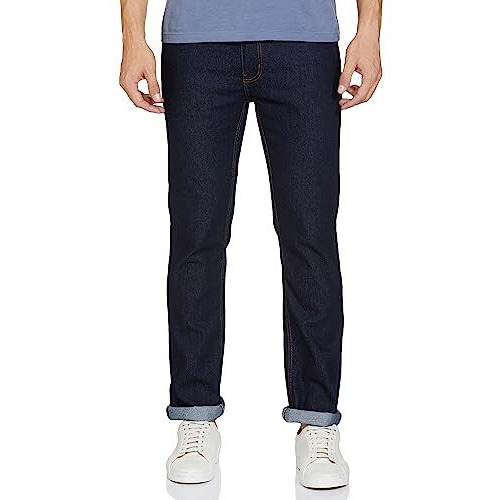 Max Men's Ankle Length Regular Fit Mid Rise Jeans (Royal Blue_32)