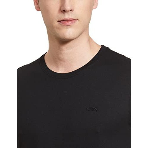Max Men Solid Lounge Regular Fit T-Shirt_Su23Ltsscn00Black_L Black