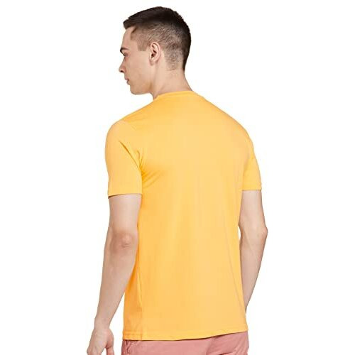 Max Men's Half Sleeves Regular Fit Crew Neck Solid Lounge T-Shirt (Yellow_Xxl)
