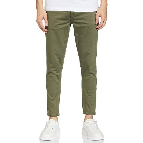 Max Men's Slim Jeans (Dmccaaw2301Cdolive Green_Olive