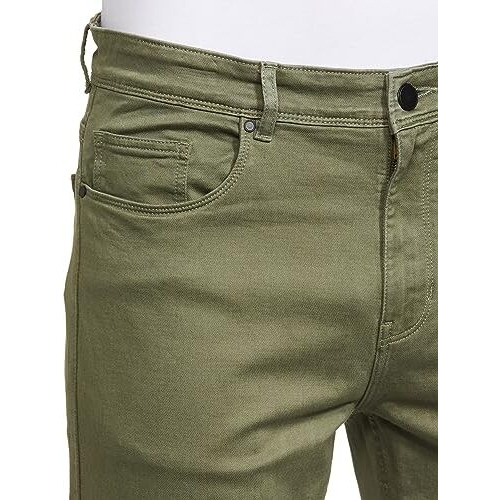 Max Men's Slim Jeans (Dmccaaw2301Cdolive Green_Olive