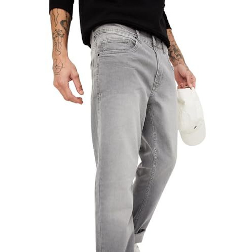 Max Men's Regular Mid Rise Jeans (Dmbrgfes2302Gvgrey, 36