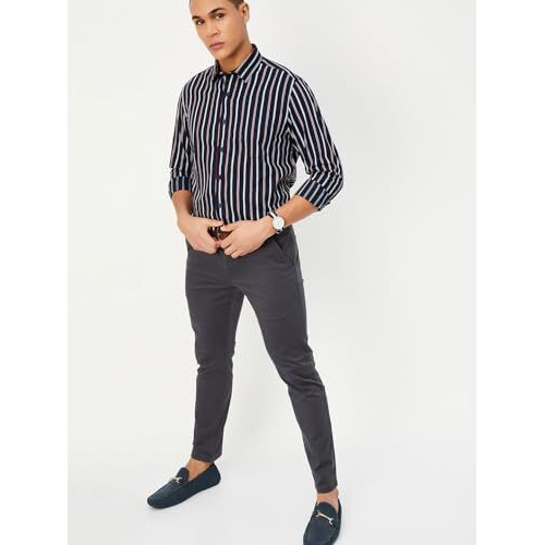 Max Men Regular Fit Striped Casual Shirt (Sccfsp24260Stnavy)_46