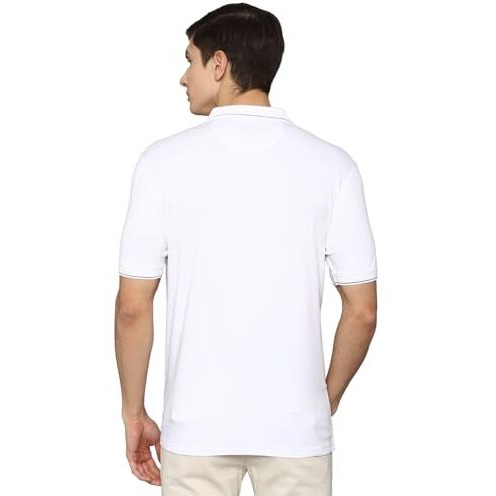 Louis Philippe Men's Solid Regular Fit T-Shirt (Lpkpmrgfj31310_White