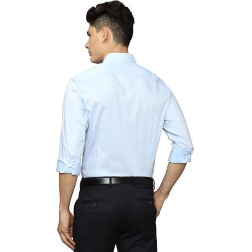 Louis Philippe Men's Cotton Slim Fit Shirt (Lpsfmslpn30930_Blue, 39