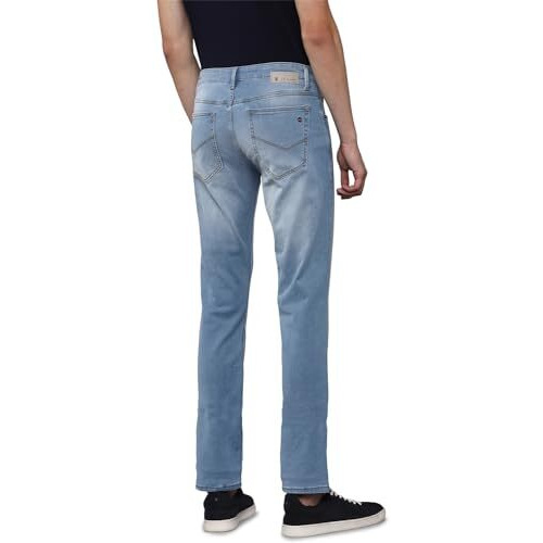 Louis Philippe Men's Slim Low Rise Jeans (Lrdncslpj15045_Navy, 34