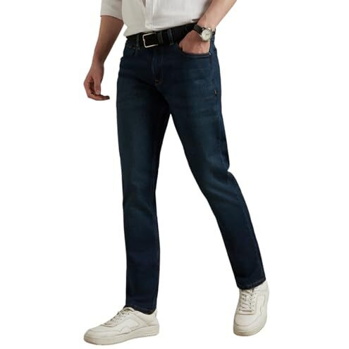 Louis Philippe Men's Slim Jeans (Lrdncslpy05578_Blue