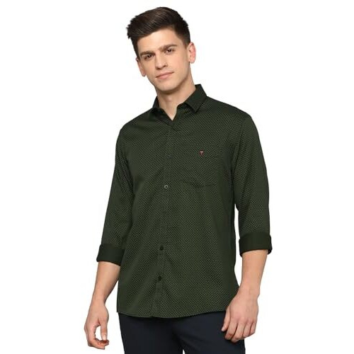 Louis Philippe Men's Slim Fit Shirt (Lysfcslbm62898_Green