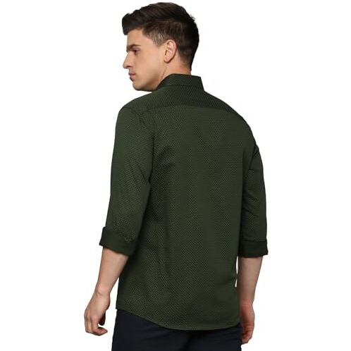 Louis Philippe Men's Slim Fit Shirt (Lysfcslbm62898_Green