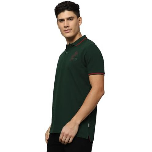 Louis Philippe Men's Slim Fit T-Shirt (Lrkpnslfn99738_Green