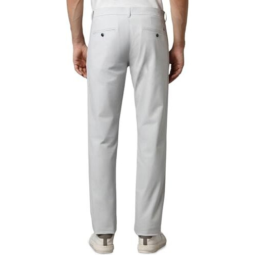 Louis Philippe Men's Slim Casual Pants (Lytfcslpd85567_Grey, Mid Rise, 36